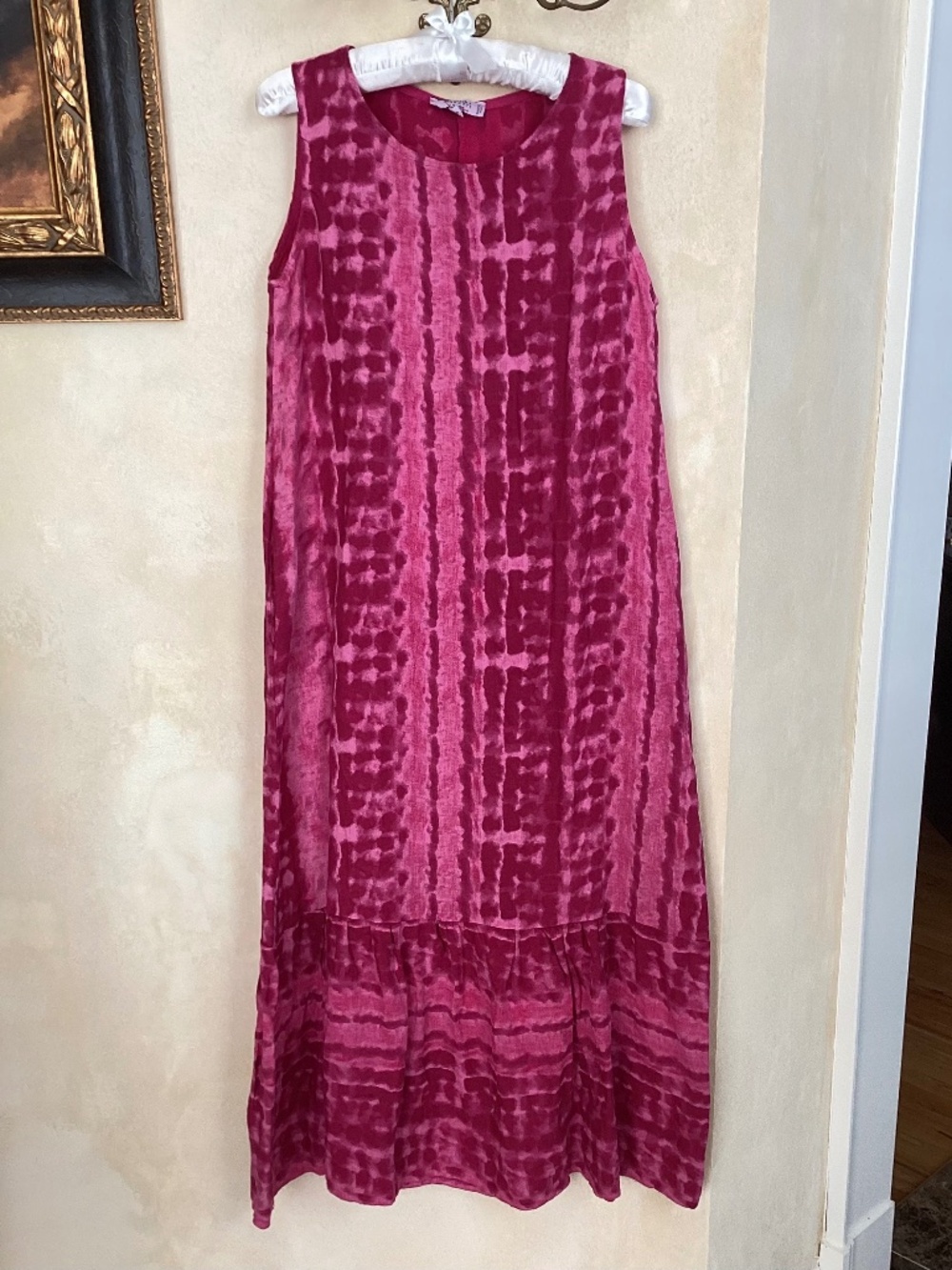 NWOT-ALLEGRA MASETTI FIRENZE FUCHSIA SLEEVELESS MAXI DRESS SIZE S